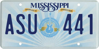 MS license plate ASU441