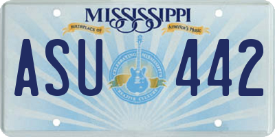 MS license plate ASU442