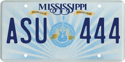 MS license plate ASU444