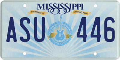MS license plate ASU446