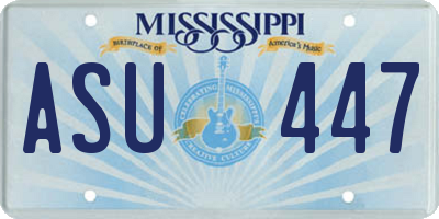 MS license plate ASU447