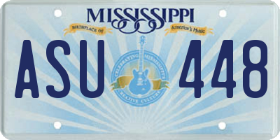 MS license plate ASU448