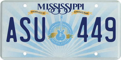MS license plate ASU449