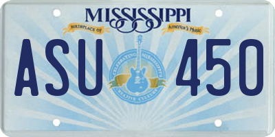 MS license plate ASU450
