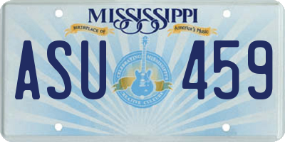 MS license plate ASU459