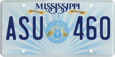 MS license plate ASU460