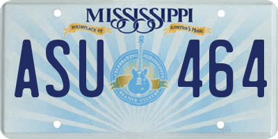MS license plate ASU464