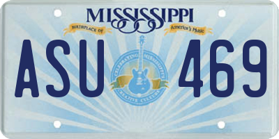 MS license plate ASU469