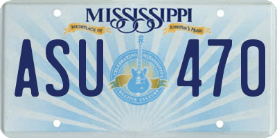 MS license plate ASU470