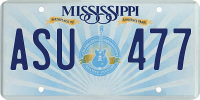MS license plate ASU477
