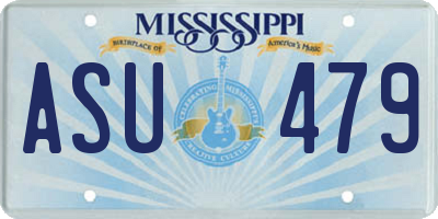 MS license plate ASU479