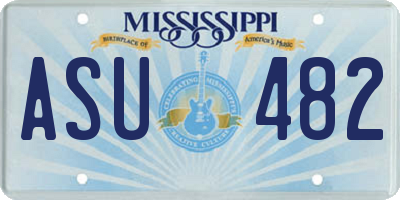 MS license plate ASU482
