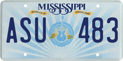 MS license plate ASU483