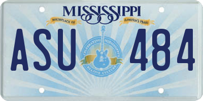 MS license plate ASU484
