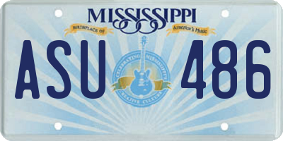 MS license plate ASU486