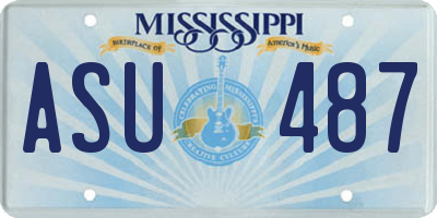 MS license plate ASU487