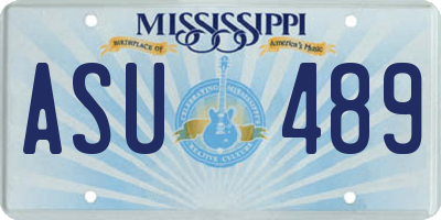 MS license plate ASU489