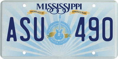 MS license plate ASU490