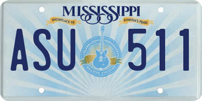 MS license plate ASU511