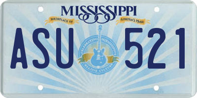 MS license plate ASU521
