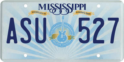 MS license plate ASU527