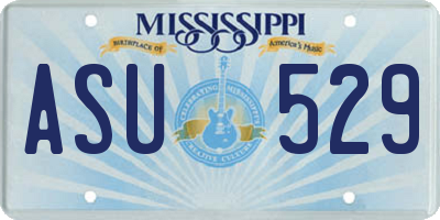 MS license plate ASU529