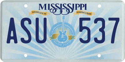 MS license plate ASU537