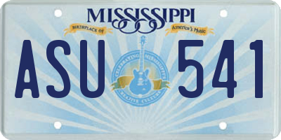 MS license plate ASU541