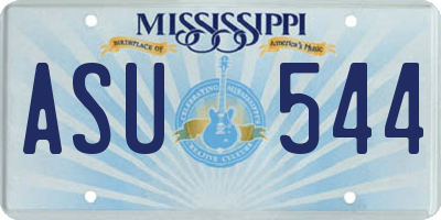 MS license plate ASU544