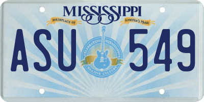 MS license plate ASU549