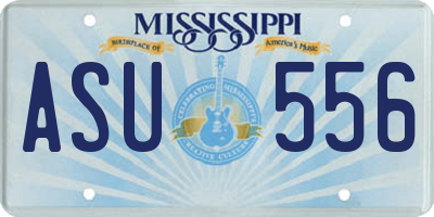 MS license plate ASU556