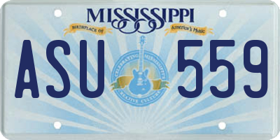 MS license plate ASU559