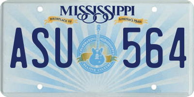 MS license plate ASU564
