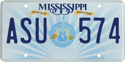 MS license plate ASU574