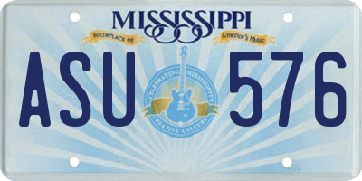 MS license plate ASU576