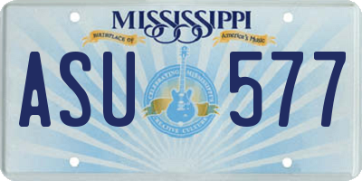 MS license plate ASU577