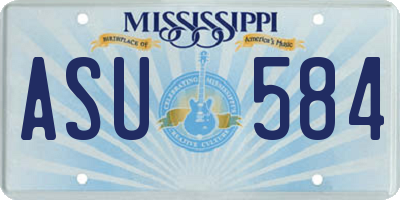 MS license plate ASU584
