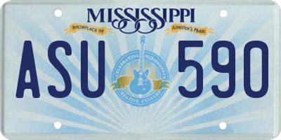 MS license plate ASU590