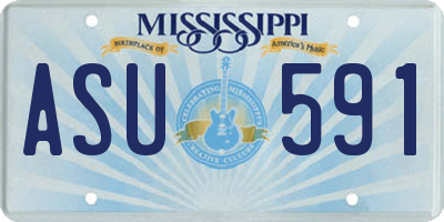 MS license plate ASU591