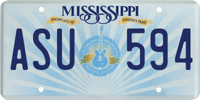 MS license plate ASU594