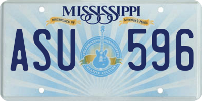 MS license plate ASU596