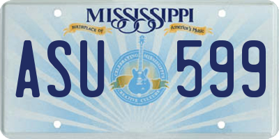 MS license plate ASU599