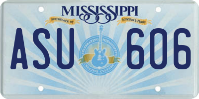MS license plate ASU606