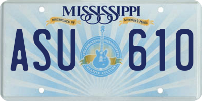 MS license plate ASU610