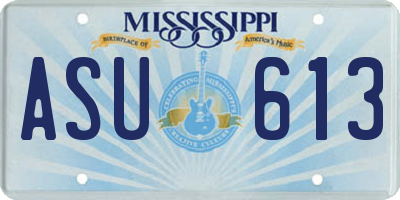 MS license plate ASU613