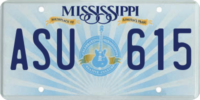 MS license plate ASU615