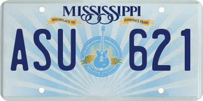 MS license plate ASU621