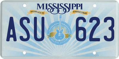 MS license plate ASU623