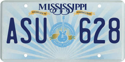 MS license plate ASU628