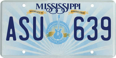 MS license plate ASU639